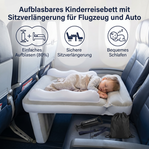 Aufblasbares Kleinkind-Reisebett mit Sitzverlängerung für Flugzeug und Auto