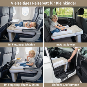 Aufblasbares Kleinkind-Reisebett mit Sitzverlängerung für Flugzeug und Auto