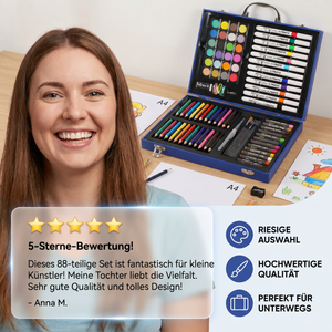 88 Stück Kreativer Malkoffer für kleine Künstler