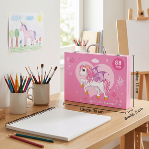 88 Stück Kreativer Malkoffer für kleine Künstler