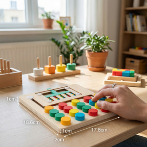 Vierfarben Logik Sortierspiel aus Holz – Montessori Lern- & Denkspiel für Kinder