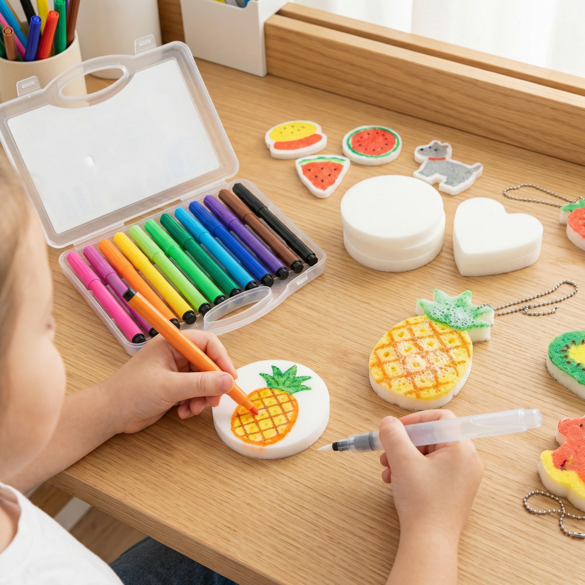 Kreatives Schwamm-Malset für Kinder – DIY Kunstset mit Bubble-Effekt