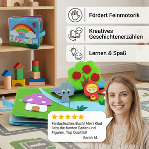 Sensorisches Filz Geschichten Lernbuch – Montessori Spielspaß für Kinder