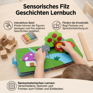 Sensorisches Filz Geschichten Lernbuch – Montessori Spielspaß für Kinder