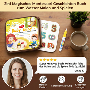 2in1 Magisches Montessori Geschichten Buch zum Wasser Malen und Spielen