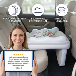 Aufblasbares Kleinkind-Reisebett mit Sitzverlängerung für Flugzeug und Auto