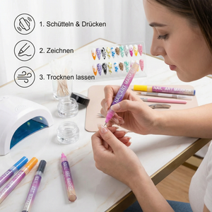 Nail Art Marker Set mit Präzisionsspitze – Acrylmalstifte für feine Nageldesigns