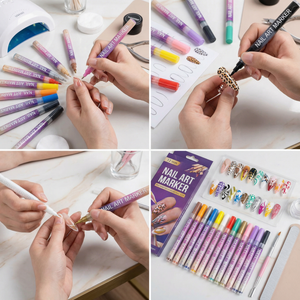Nail Art Marker Set mit Präzisionsspitze – Acrylmalstifte für feine Nageldesigns