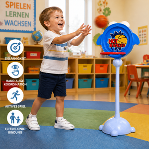 3-in-1-Lern- & Aktivitätsspiel – Ringwurf, Basketball & Klettball