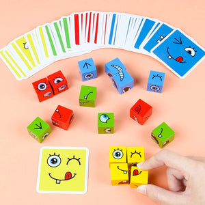 Gesichts Puzzle Würfel Spiel