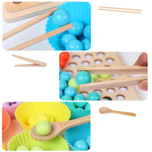 Montessori Holzperlen Sortierspiel