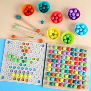 Montessori Holzperlen Sortierspiel
