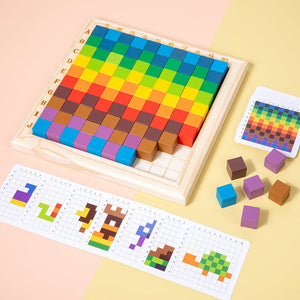 Montessori Farben und Zahlen Bausteine