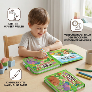 Magisches Wasser-Malbuch – Wiederverwendbares Kleckerfreies Malbuch für Kinder