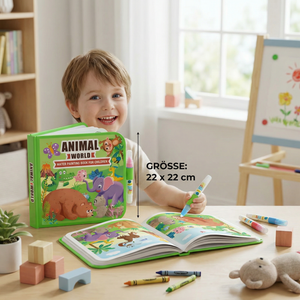 Magisches Wasser-Malbuch – Wiederverwendbares Kleckerfreies Malbuch für Kinder