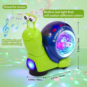 Leuchtende und Musik Spielende Schnecke Krabbelspielzeug