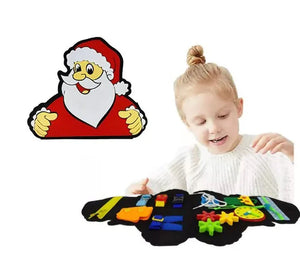 Montessori Beschäftigunsbuch im Weihnachtsmann Design