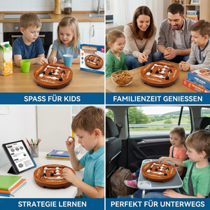 Drehbares Logik-Schachspiel – 4-Gewinnt-Strategie & Denkspiel für Kinder & Familie