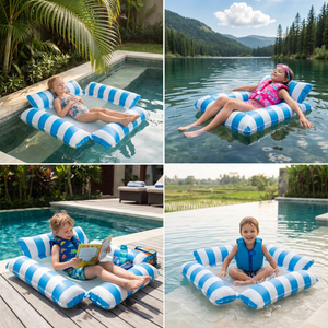 Aufblasbare Wassermatte mit Netzfläche – Komfortable Pool- & Schwimmliege