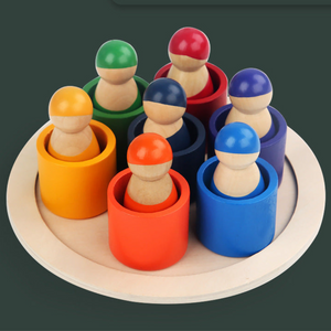 Montessori Farben Holzbausteine