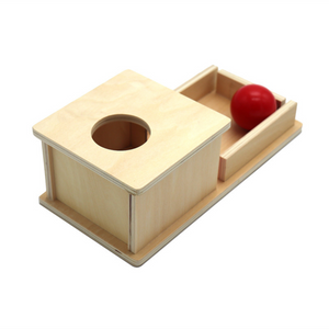 Montessori Holzbox mit Ball für Kleinkinder