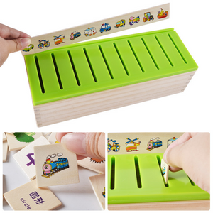 Montessori Holzbox zum Sortieren Lernen