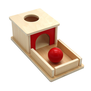 Montessori Holzbox mit Ball für Kleinkinder