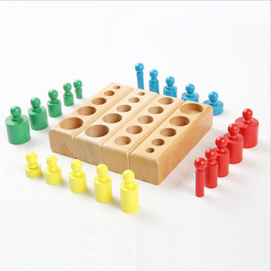 Montessori Zylinder Puzzle aus Holz