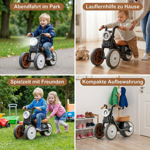 Stylisches Kinder Dreirad mit Reifen Lautlos Technologie und Licht