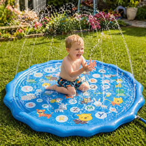 Aufblasbare Kinder-Wasserspielmatte mit Sprinkler – Outdoor Sprühspaß für Garten & Strand