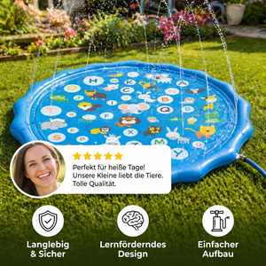 Aufblasbare Kinder-Wasserspielmatte mit Sprinkler – Outdoor Sprühspaß für Garten & Strand
