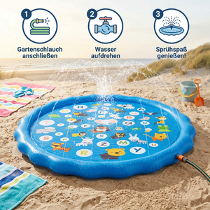 Aufblasbare Kinder-Wasserspielmatte mit Sprinkler – Outdoor Sprühspaß für Garten & Strand