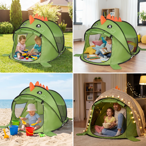 Faltbares Dino-Spielzelt für Kinder – perfekt für warme Tage & gemütliche Spielstunden