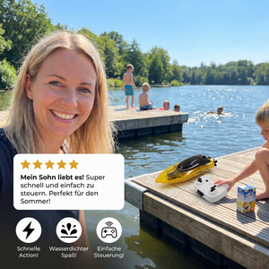 Elektrisches Rennboot für rasanten Wasserspaß im Sommer