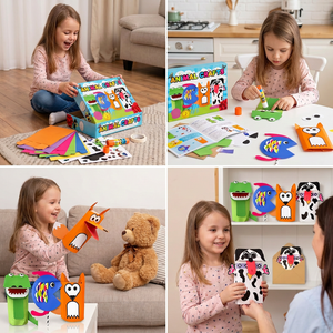 Kinder-Papierbastelbox – 20 einfache DIY-Bastelprojekte für Kinder von 3–10 Jahren mit Klebestift, Klebeband und Umschlägen