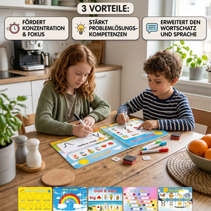Montessori-Aktivitätsbuch – Wiederverwendbares Lernbuch für Vorschulkinder