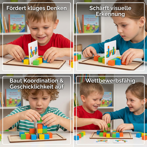 3D-Puzzle-Spiel mit Bausteinen zum Farbabgleich