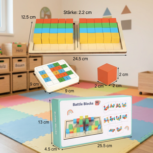 3D-Puzzle-Spiel mit Bausteinen zum Farbabgleich