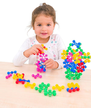 Betzold Steckspielzeug Kreativ-Steckblumen, soft, 160-teilig