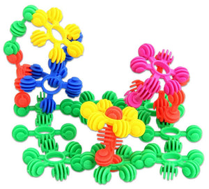 Betzold Steckspielzeug Kreativ-Steckblumen, soft, 160-teilig
