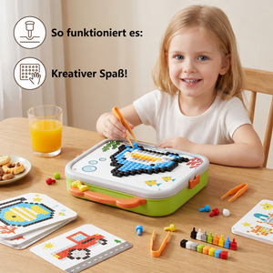 Montessori-Mosaik-Puzzle-Set für Kinder mit Pilzen und Steckstiften
