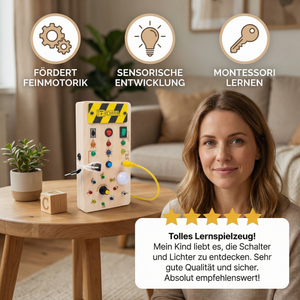 Montessori Beschäftigungs Tafel aus Holz