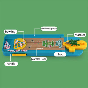 Springender Frosch Bowlingbahn