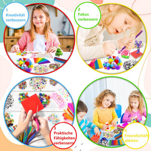 CLTYQ Kreativset Kreativset Bastelset Kinder - DIY Basteln, Geschenk für Jungen Mädchen, Bastelkoffer Scrapbooking Basteln Kinder Alter 4 bis 10 Geschenk