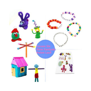 CLTYQ Kreativset Kreativset Bastelset Kinder - DIY Basteln, Geschenk für Jungen Mädchen, Bastelkoffer Scrapbooking Basteln Kinder Alter 4 bis 10 Geschenk