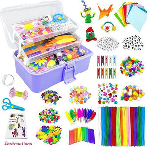 CLTYQ Kreativset Kreativset Bastelset Kinder - DIY Basteln, Geschenk für Jungen Mädchen, Bastelkoffer Scrapbooking Basteln Kinder Alter 4 bis 10 Geschenk