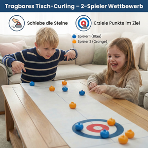 Faltbares Tisch-Curling Spiel – 2-Spieler Wettkampf-Set