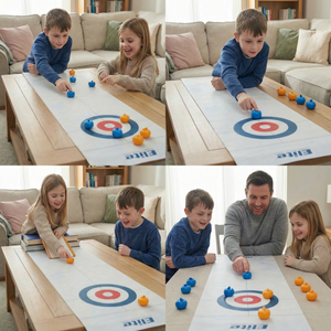 Faltbares Tisch-Curling Spiel – 2-Spieler Wettkampf-Set