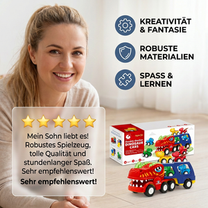 Spielzeugset „Dinosaurier-Transporter“ mit Mini-Dino-Autos