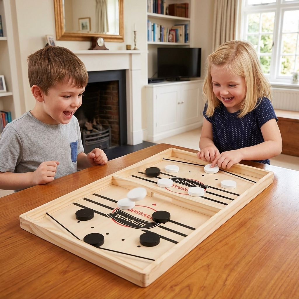 Schleuder Schach Brettspiel aus Holz